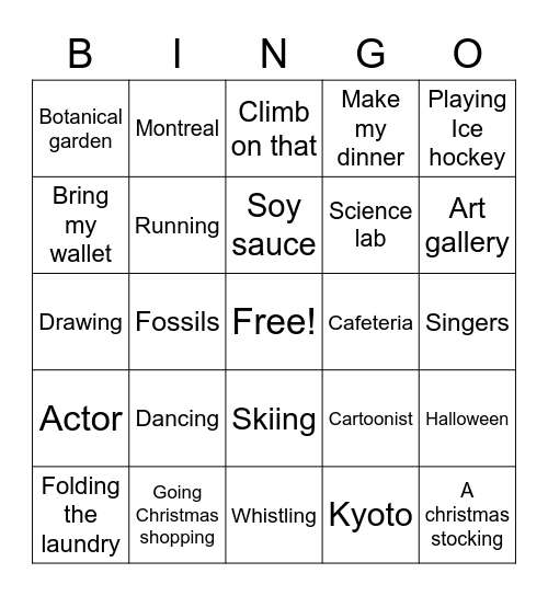 C3 Lesson 15 Book D Bingo Card