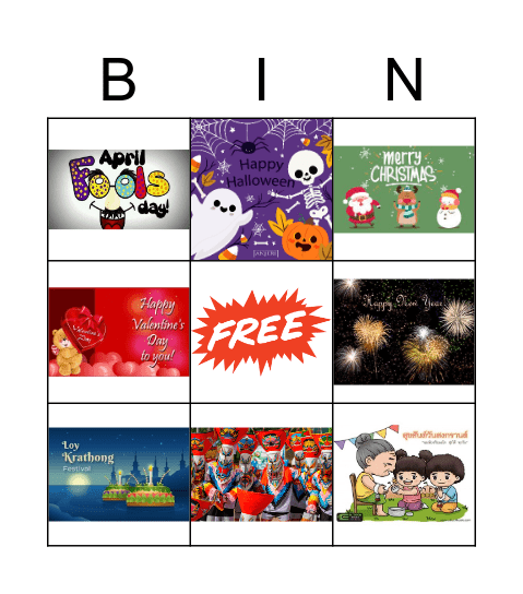 Festival Bingo Card