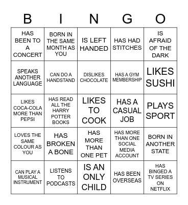 Bingo Card