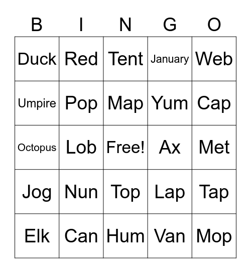 C5 Lesson 17 Book D Bingo Card