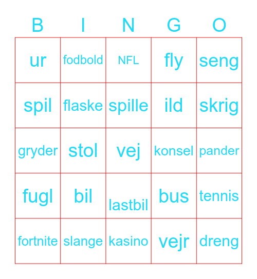 理查德 richard´s bingo Card