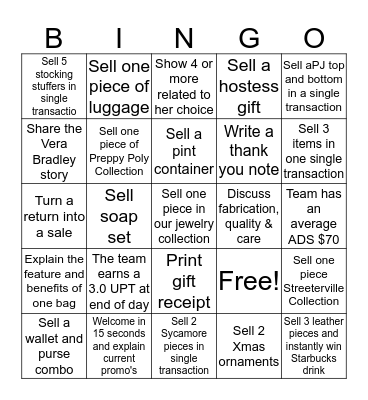 Jingle Bingo Card