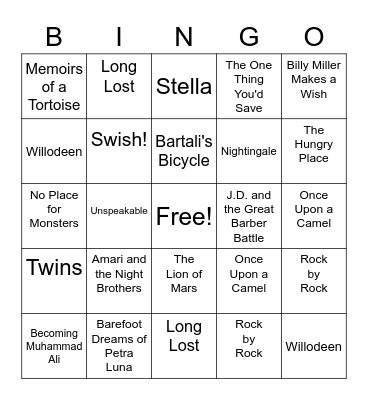2023 Bluebonnet Bingo Card