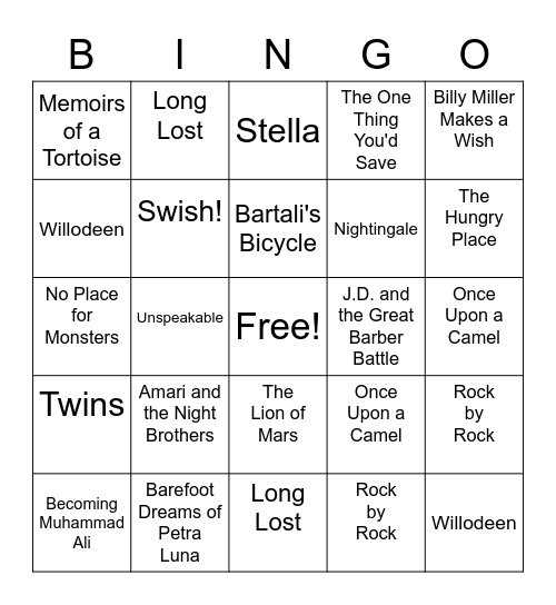 2023 Bluebonnet Bingo Card