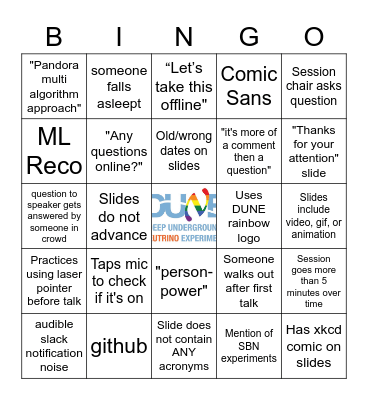 DUNE CM JANUARY 2023 BINGO Card