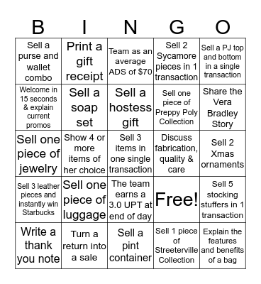 Jingle Bingo Card
