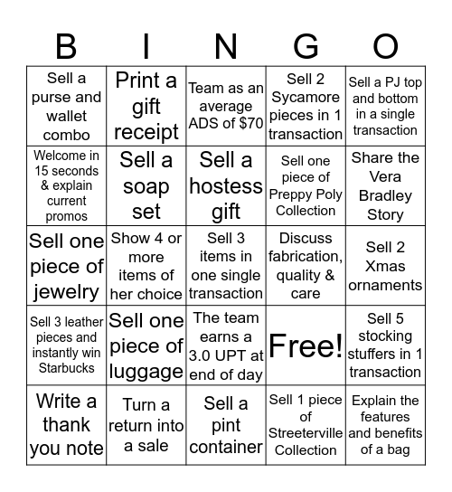 Jingle Bingo Card