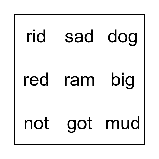 Word hunt!!! Bingo Card