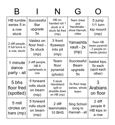 Bingo Light Bingo Card