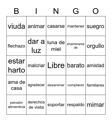 ORGANIZACIÓN SOCIAL Bingo Card