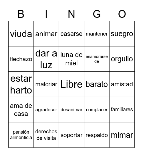 ORGANIZACIÓN SOCIAL Bingo Card