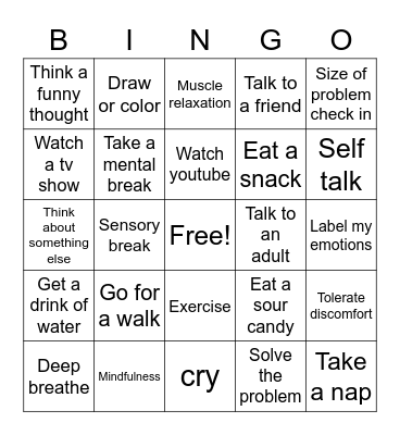 Strategy Bingo Card