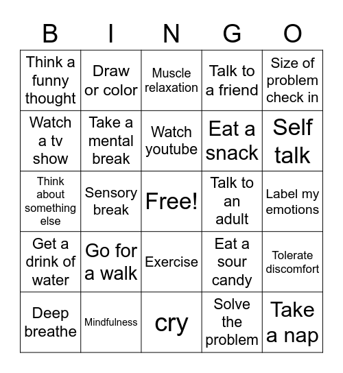 Strategy Bingo Card