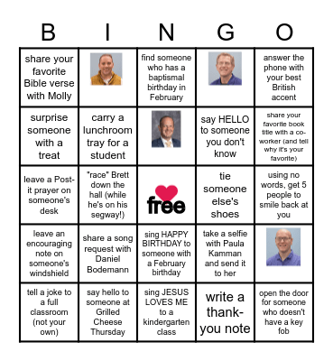 FEBRUARY Bingo Card