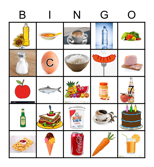 FOOD Bingo Card