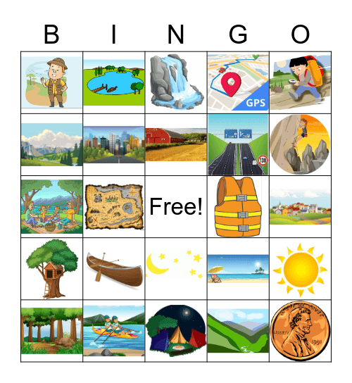 More 2 Unit 7 outdoor adventures Bingo Card