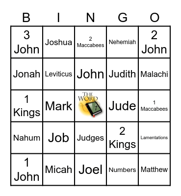 BOOKS OF THE BIBLE Bingo Card