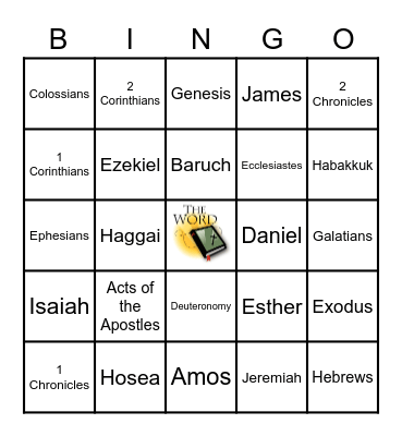 BOOKS OF THE BIBLE Bingo Card