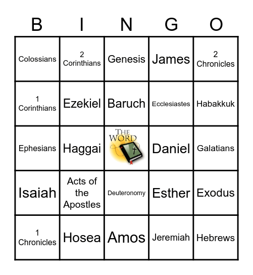 BOOKS OF THE BIBLE Bingo Card