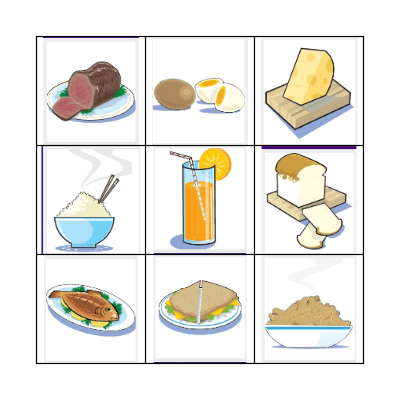 Food Bingo Card