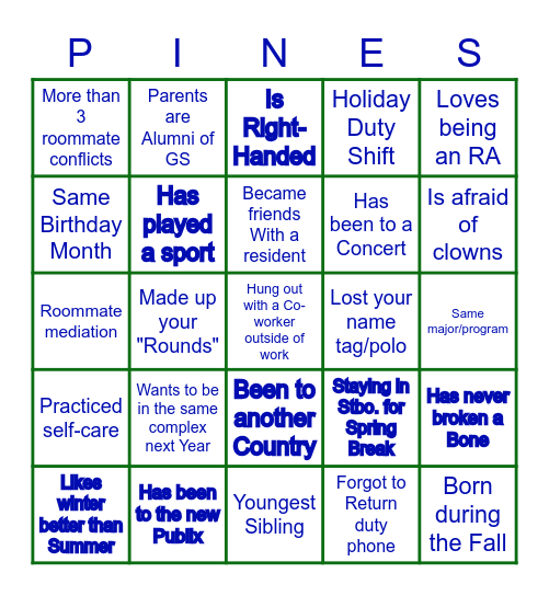 FIND SOMEONE WHO! Bingo Card