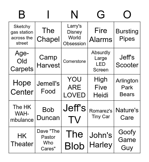 RM Bingo Card