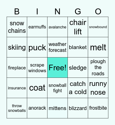 WINTER (AI) Bingo Card