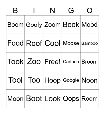 OO Bingo Card
