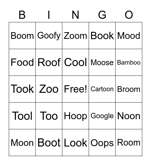 OO Bingo Card