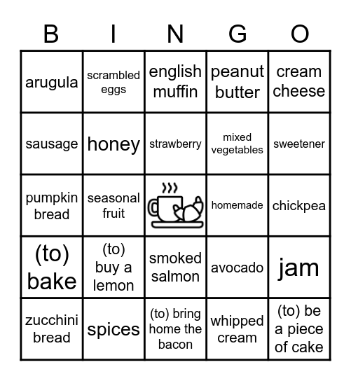 Brunch Bingo Card