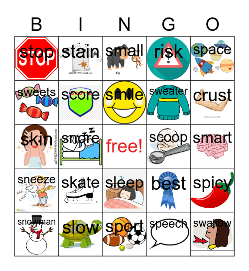 S Blends Bingo Card