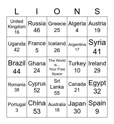 CSW 2023 Country Bingo! Bingo Card