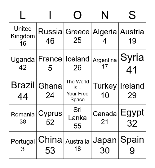 CSW 2023 Country Bingo! Bingo Card