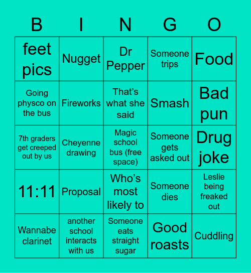 Honor Band Bingo👹✨ Bingo Card