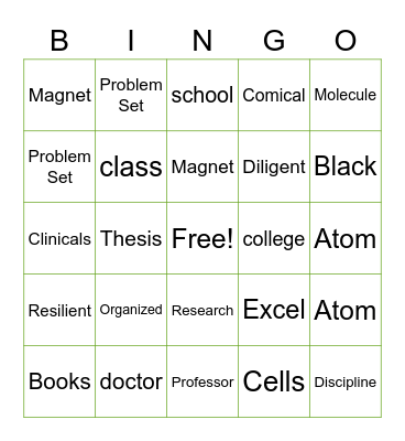 STEM: Science Bingo Card