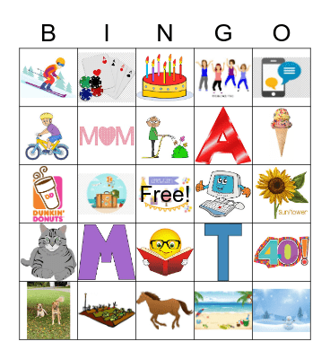 Celebration Bingo Card