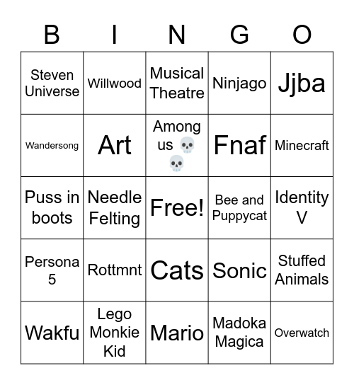 The uh bingo Card