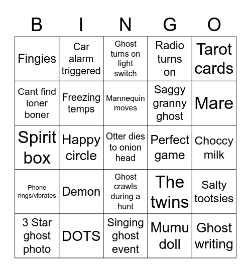 OTTER BINGO V1.6 Bingo Card