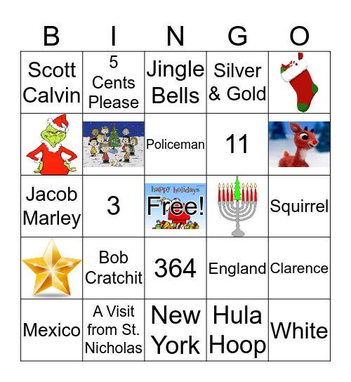 Holiday Bingo Card