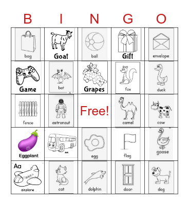 vocabulary bingo 1st - 2nd grade Bingo Card