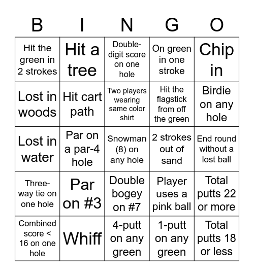 Power Puffs Bingo Card