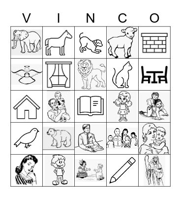 Latin Vocabulary Bingo Card