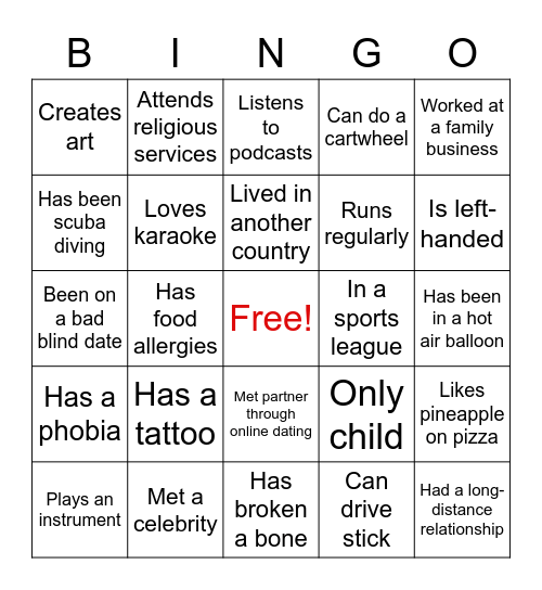 Game day BIS Meeting Bingo Card