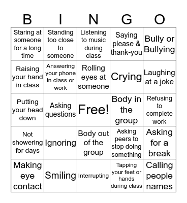 Perspective Bingo Card
