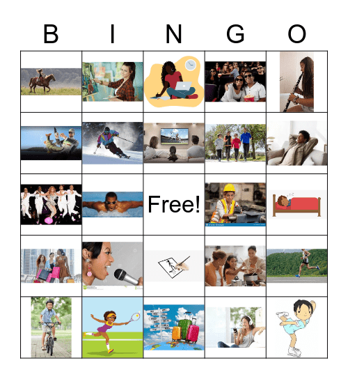 Spanish Activities Bingo Card