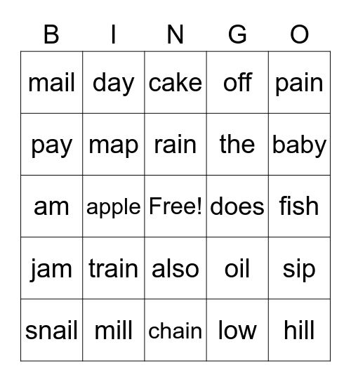 Campbell's Bingo Card