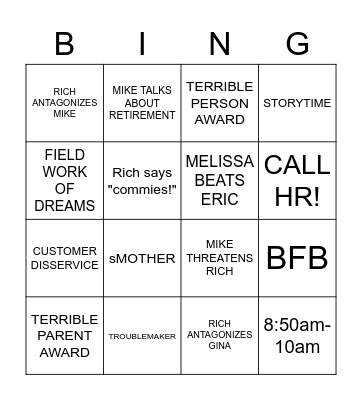 DMS Bingo Card