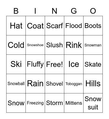 Winter Extravaganza Bingo Card