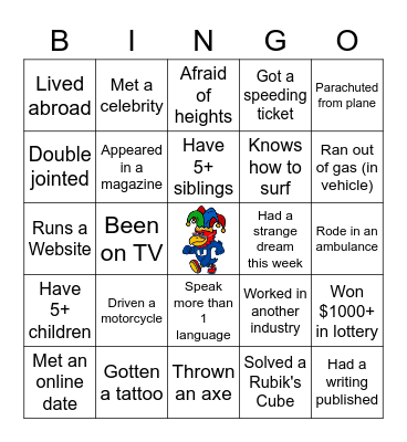 Fun At Work Day BINGO! Bingo Card