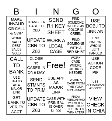 CHRONICLES OF BINGO! Bingo Card